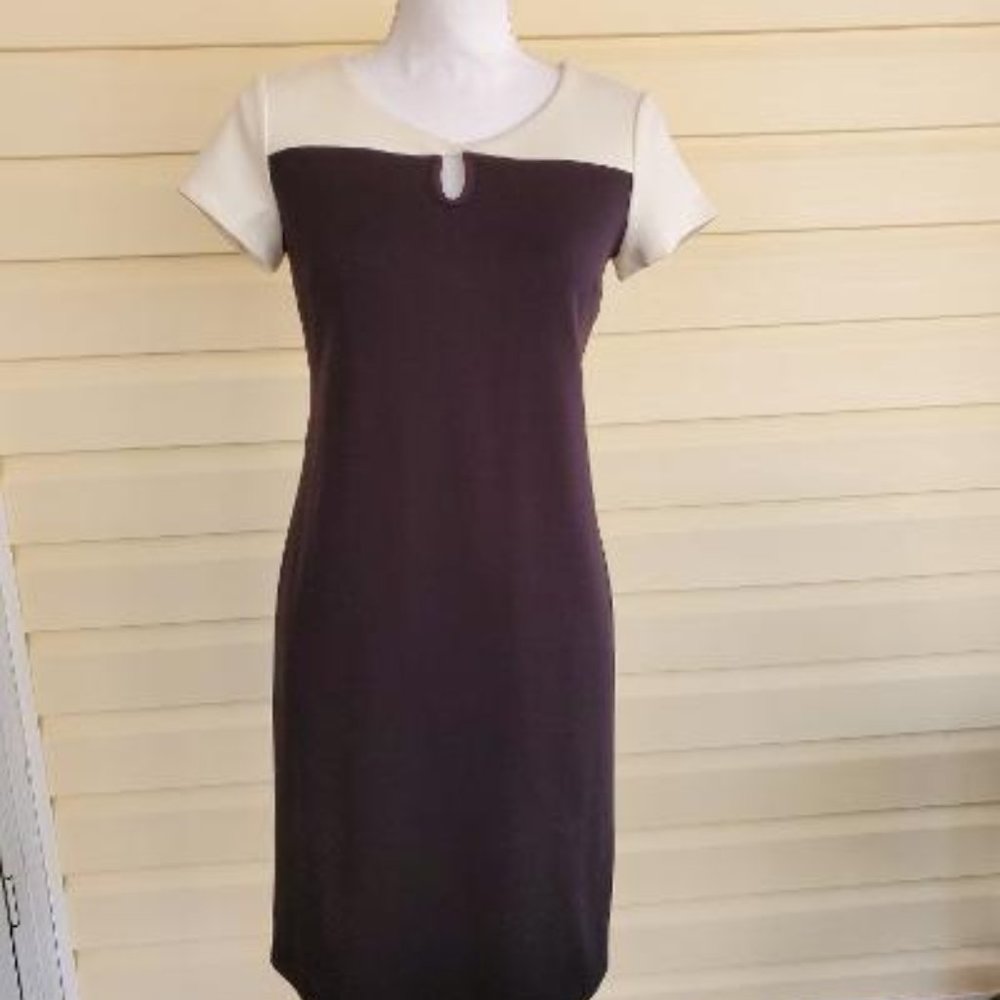 Dress TALBOTS Black and White, Size 2P